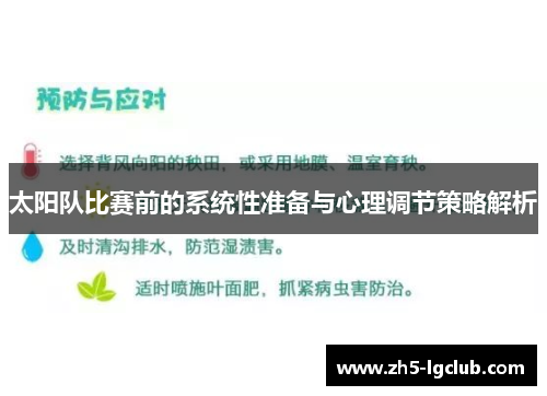 太阳队比赛前的系统性准备与心理调节策略解析